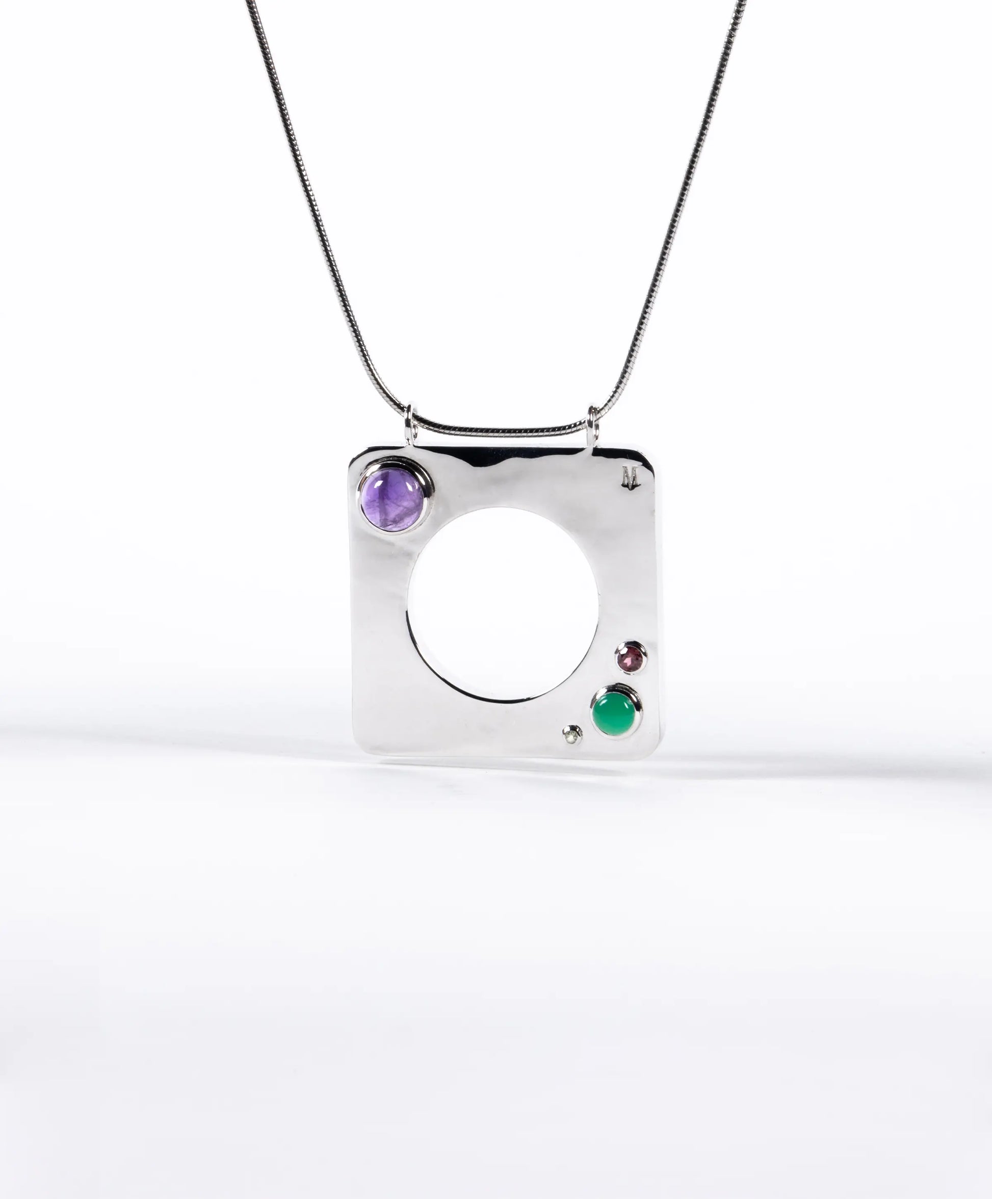 Edge Mega Pendant with Gems