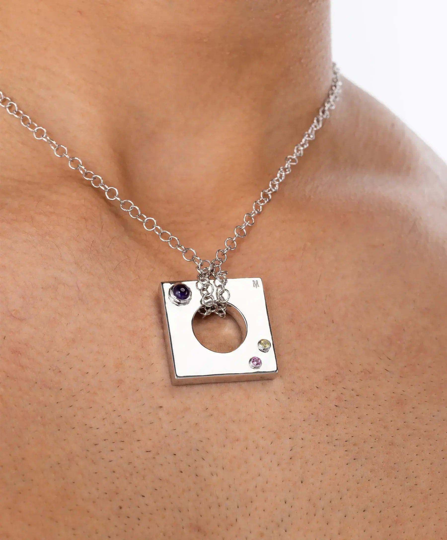 Edge Pendant Loopless with Gems