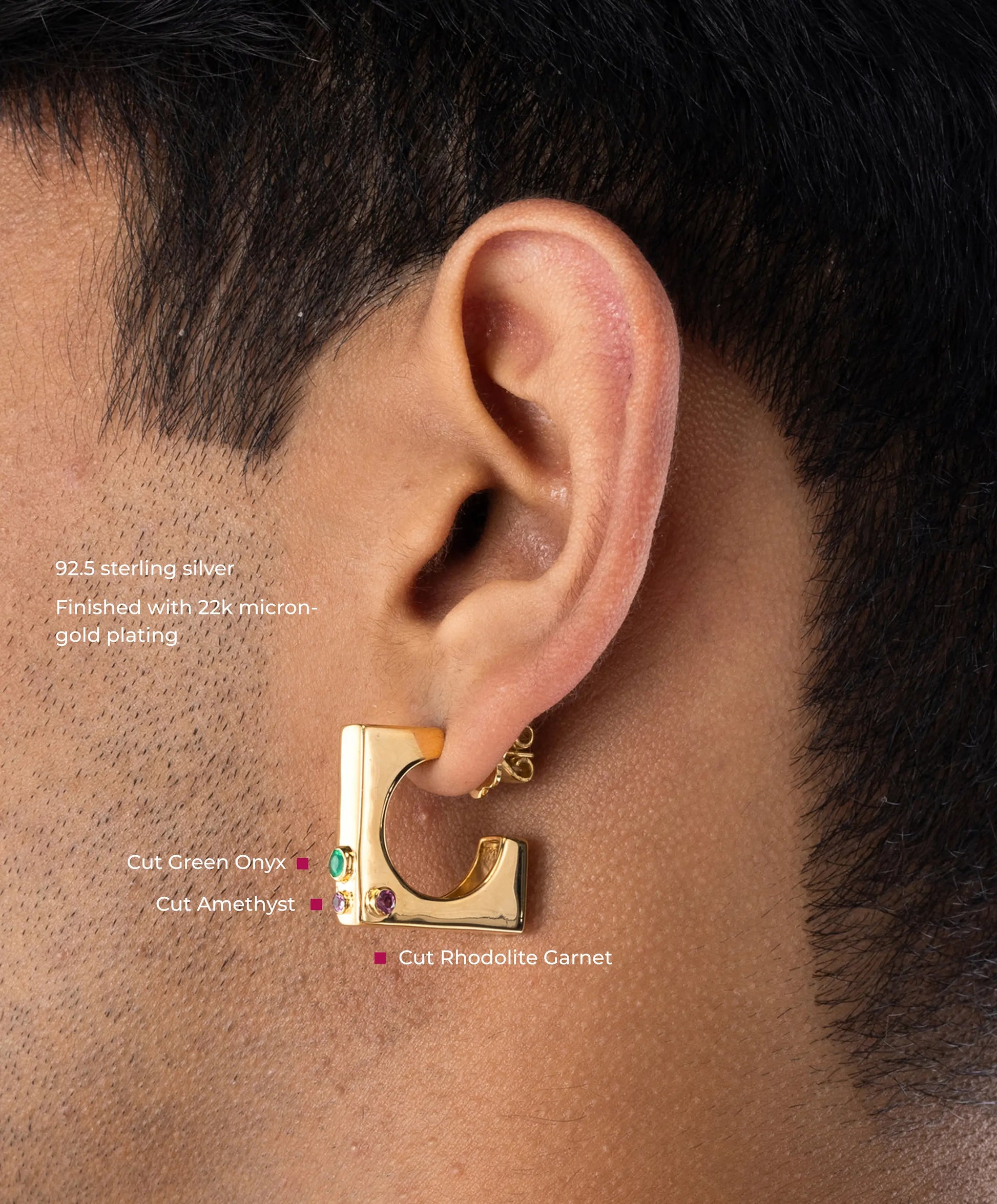 Edge Hoops with Gems