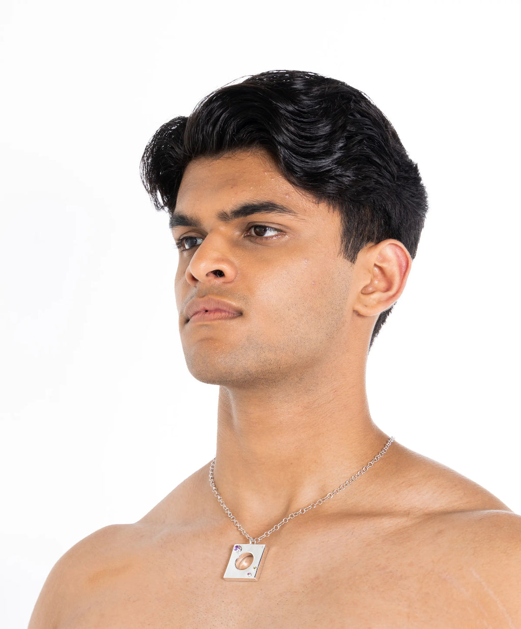 Edge Pendant with Gems